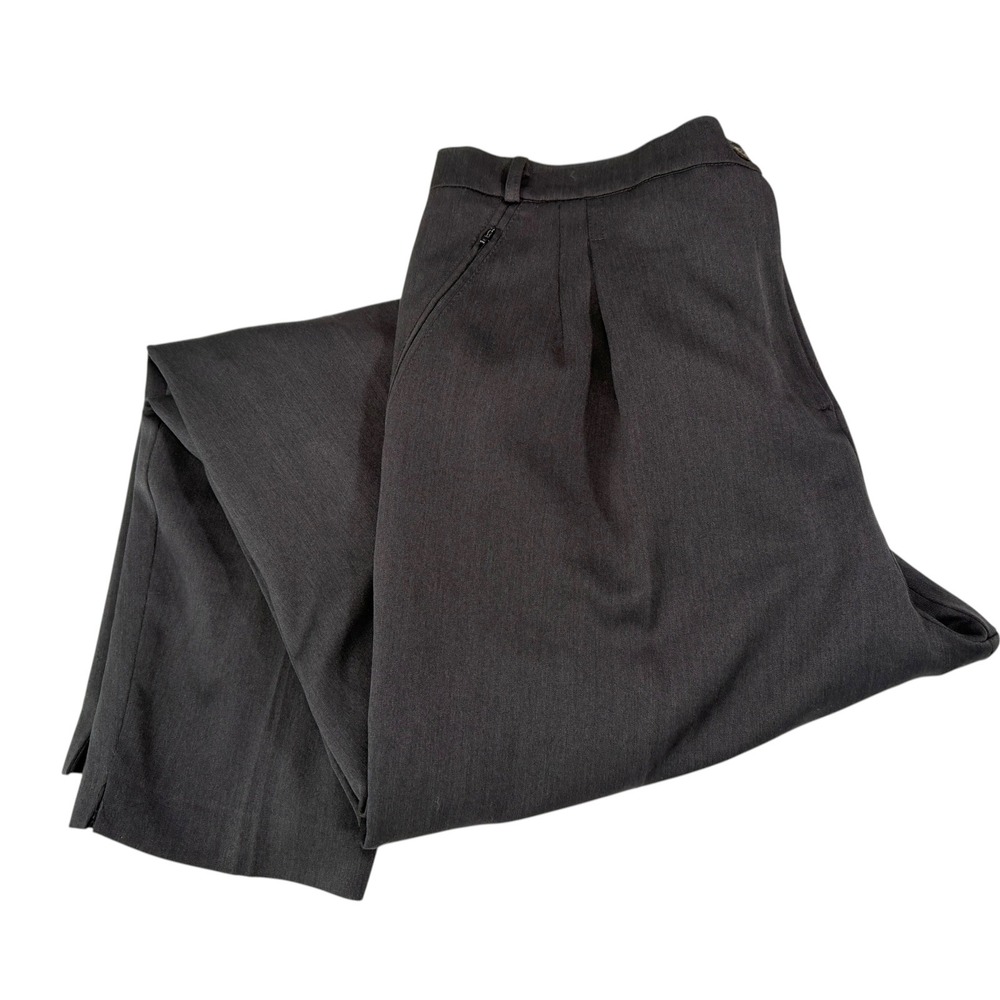 Lucien Daunois 18 Gray Tapered Pleated Trousers High Waist Officecore Vintage